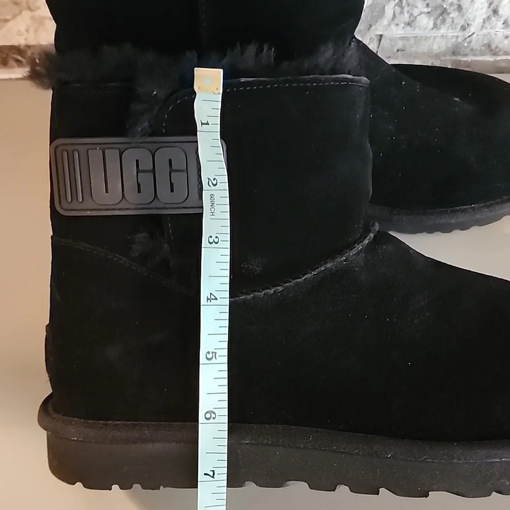 UGG  Black Fur-Lined Boots - Picture 7 of 10